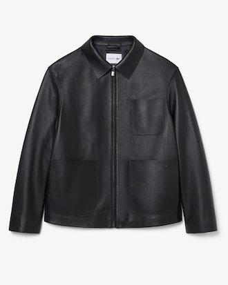 Veste courte en cuir