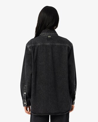 Veste surchemise denim oversize