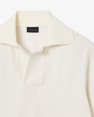 Polo loose fit maille bouclette D&eacute;fil&eacute;