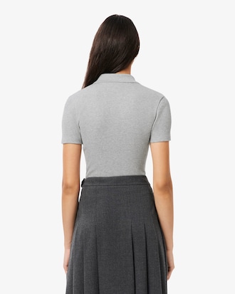 Polo L.12.D slim fit coton côtelé