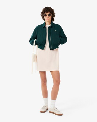 Robe Piqu&eacute; fluide festonn&eacute;e