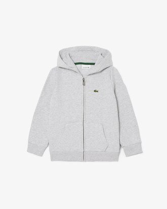 Sweatshirt zipp&eacute; &agrave; capuche mixte molleton