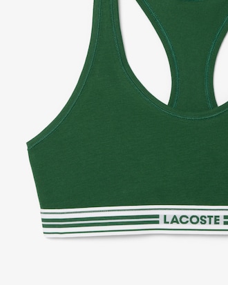 Brassi&egrave;re coton stretch bande contrast&eacute;e