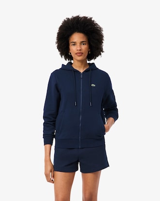 Sweatshirt zipp&eacute; &agrave; capuche molleton
