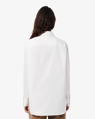 Chemise oversize en popeline de coton