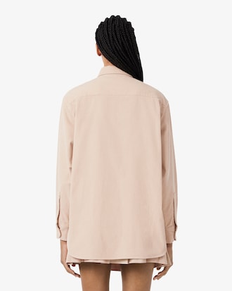 Surchemise oversize velours c&ocirc;tel&eacute;