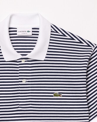 Polo L.12.12 classic fit en Petit Piqué rayé