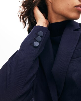 Veste de blazer ajust&eacute;e en coton stretch