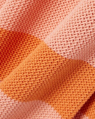 Robe t-shirt maille r&eacute;sille rayures