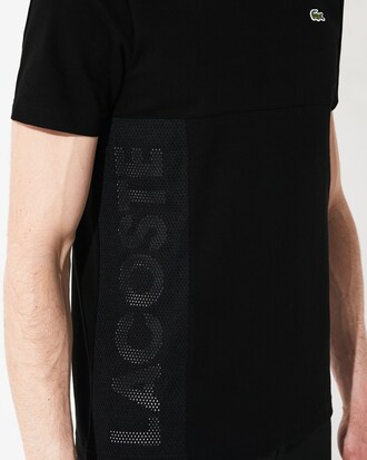 T-shirt col rond Lacoste SPORT en coton ultra léger avec marquage