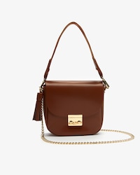 Women's LIVE Mate Chain Coated Leather Flap Shoulder Bag