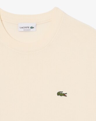 Pull coton uni col rond
