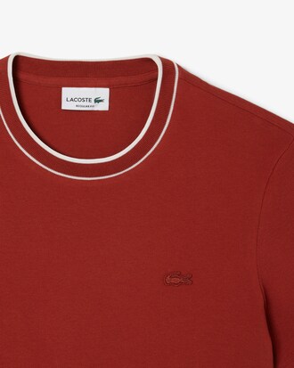 T-shirt en Piqué stretch col rayé
