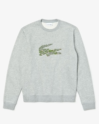 Sweatshirt &agrave; col rond en molleton avec badge multi croc