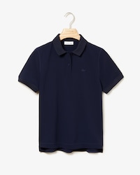 Polo Lacoste regular fit en crêpe avec ourlet asymétrique