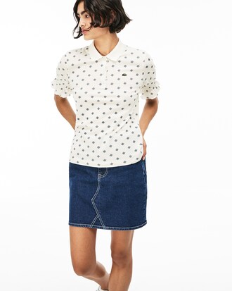 Polo slim fit Lacoste LIVE imprim&eacute; mini cachemire