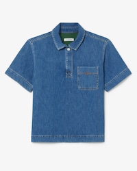 Polo oversize denim l&eacute;ger