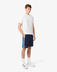 Short Tennis léger bandes color-block