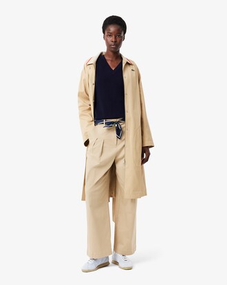 Pull col V point mousse coton