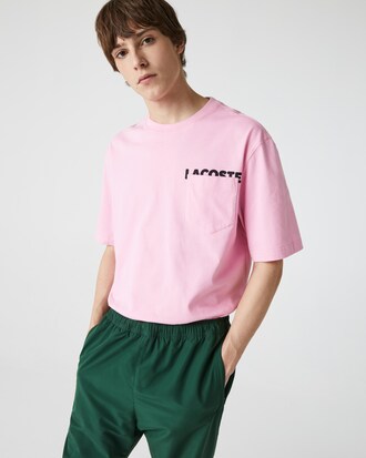 T-shirt unisexe Lacoste LIVE loose fit en coton avec marquage et poche