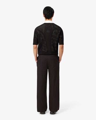 Pantalon de costume straight fit coton ray&eacute;