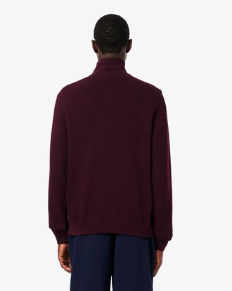 Sweatshirt zipp&eacute; interlock col montant