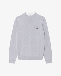 Pull coton uni col rond
