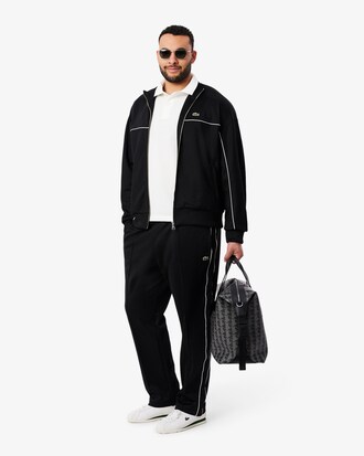 Sweatshirt zipp&eacute; Piqu&eacute; liser&eacute;s