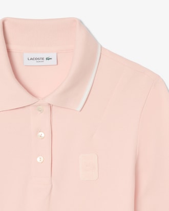 Polo Piqu&eacute; bicolore avec badge slim fit