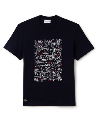 T-shirt col rond en jersey de coton avec imprimé