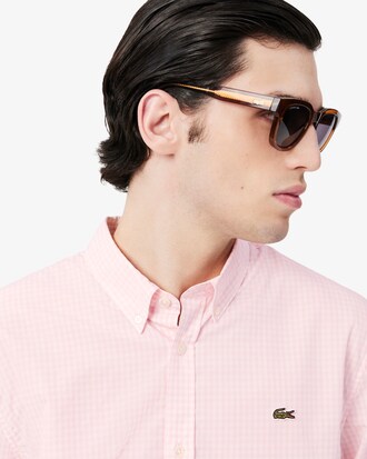 Chemise &agrave; carreaux popeline l&eacute;g&egrave;re regular fit 