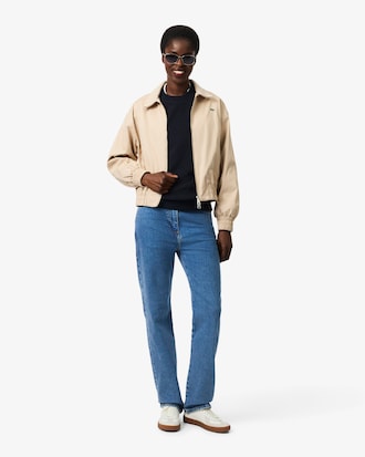 Jean denim taille haute straight fit