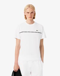 T-shirt jersey de coton liser&eacute; Lacoste
