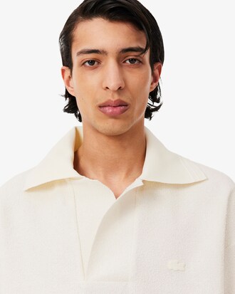 Polo loose fit maille bouclette D&eacute;fil&eacute;