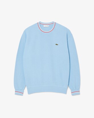 Pull fin en crêpe de coton à rayures