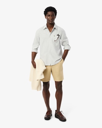 Chemise regular fit Oxford ray&eacute;e avec poche