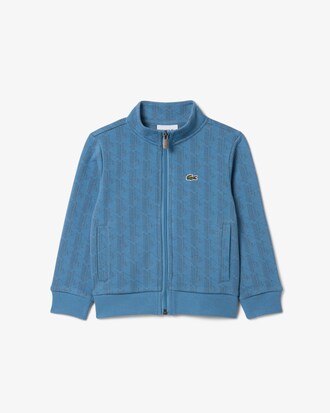 Sweatshirt monogramme zipp&eacute; molleton