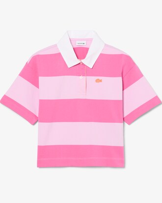 Polo rugby oversize coton ray&eacute;