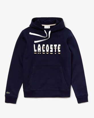 Sweatshirt à capuche en molleton de coton mélangé avec marquage