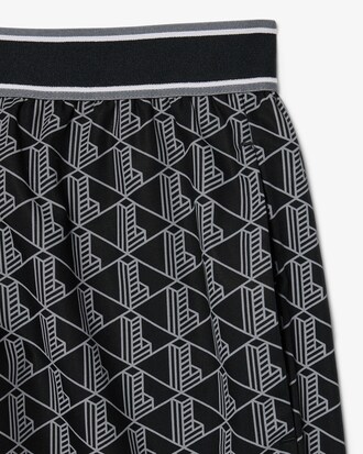Short de pyjama popeline imprim&eacute; monogramme