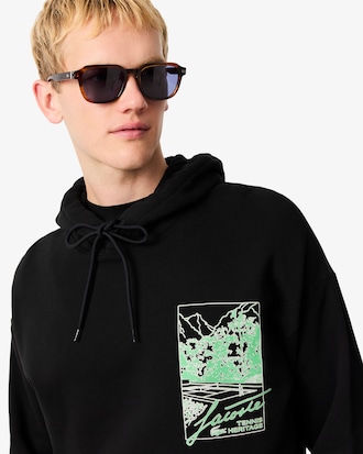 Sweatshirt &agrave; capuche molleton imprim&eacute;