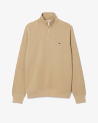 Sweatshirt zippé interlock col montant