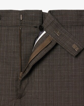 Pantalon tailleur straight fit laine D&eacute;fil&eacute;