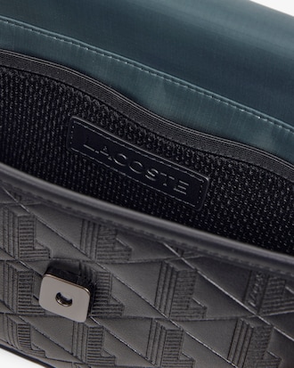 Mini sac messenger monogramme en cuir