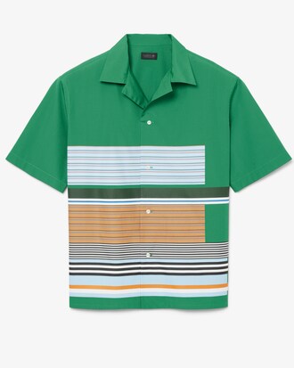 Chemise relaxed fit ray&eacute;e D&eacute;fil&eacute;