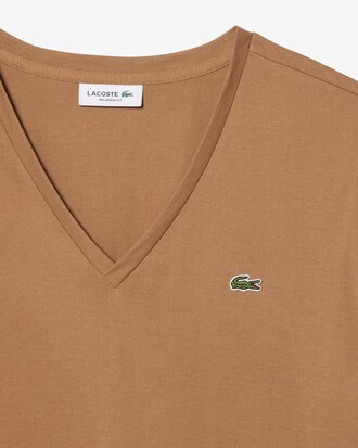 T-shirt relaxed fit coton doux col V