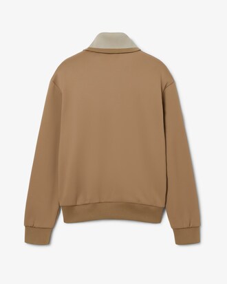 Sweatshirt col montant zipp&eacute; badge D&eacute;fil&eacute;