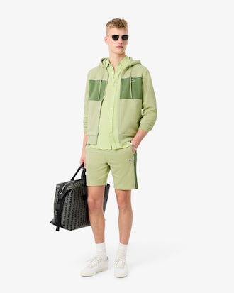 Short regular fit color-block molleton