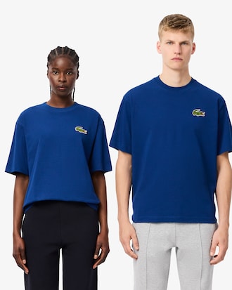 T-shirt loose fit coton épais avec badge