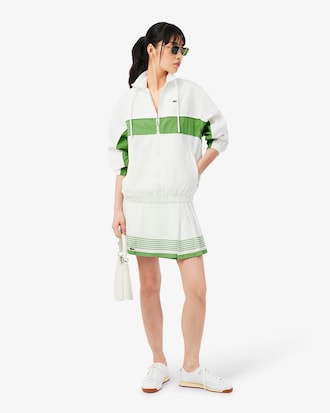 Veste zipp&eacute;e relaxed fit twill de coton